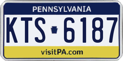 PA license plate KTS6187