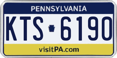 PA license plate KTS6190