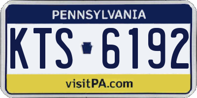 PA license plate KTS6192