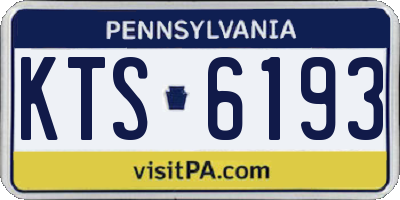 PA license plate KTS6193