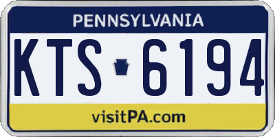 PA license plate KTS6194