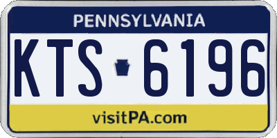 PA license plate KTS6196