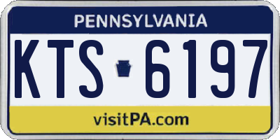 PA license plate KTS6197