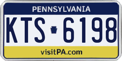 PA license plate KTS6198
