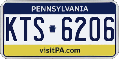 PA license plate KTS6206