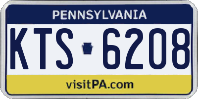 PA license plate KTS6208