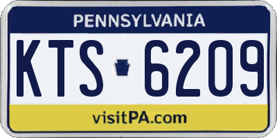 PA license plate KTS6209