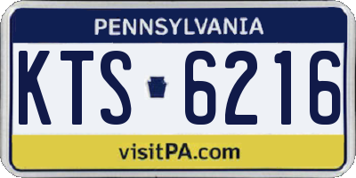 PA license plate KTS6216