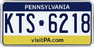 PA license plate KTS6218