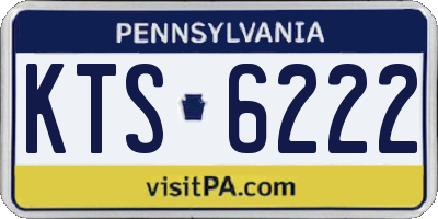 PA license plate KTS6222