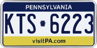 PA license plate KTS6223