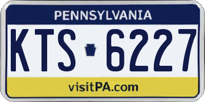 PA license plate KTS6227