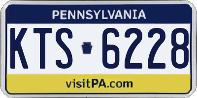 PA license plate KTS6228