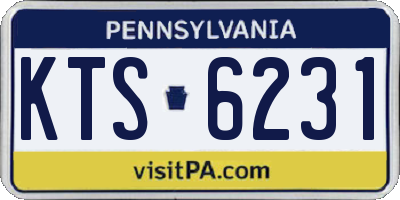 PA license plate KTS6231