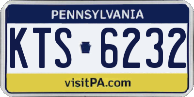 PA license plate KTS6232