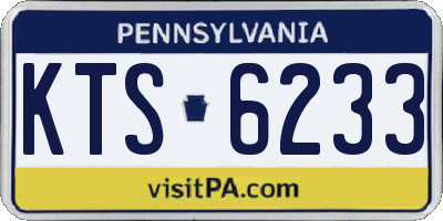 PA license plate KTS6233
