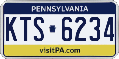 PA license plate KTS6234