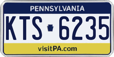 PA license plate KTS6235