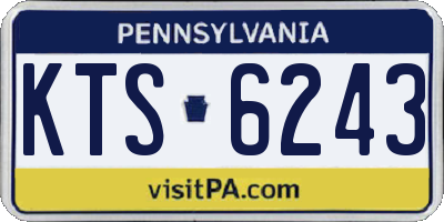 PA license plate KTS6243