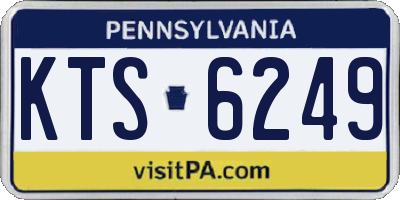 PA license plate KTS6249