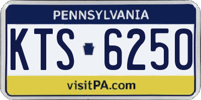 PA license plate KTS6250