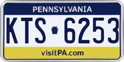 PA license plate KTS6253