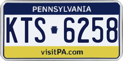 PA license plate KTS6258