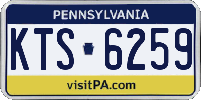 PA license plate KTS6259
