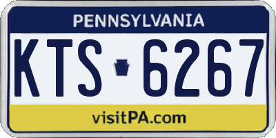 PA license plate KTS6267