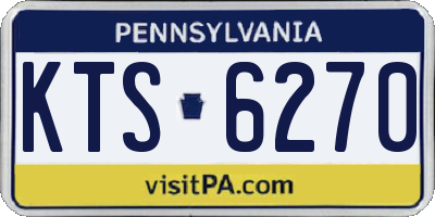 PA license plate KTS6270