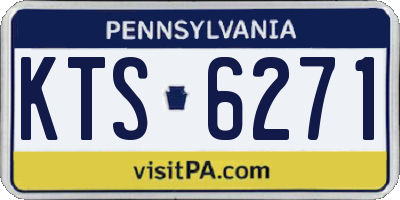 PA license plate KTS6271