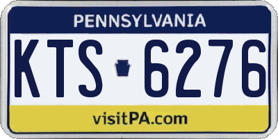 PA license plate KTS6276