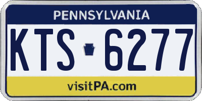 PA license plate KTS6277