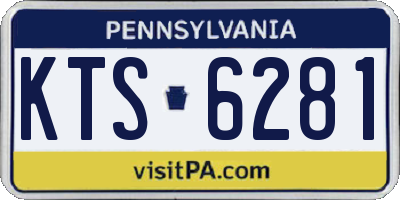 PA license plate KTS6281