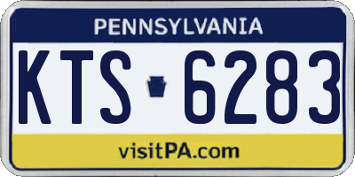 PA license plate KTS6283