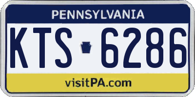 PA license plate KTS6286