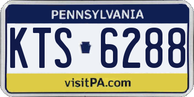 PA license plate KTS6288