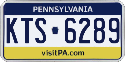 PA license plate KTS6289