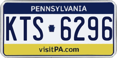 PA license plate KTS6296