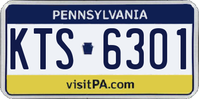 PA license plate KTS6301