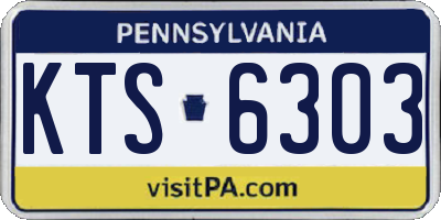 PA license plate KTS6303