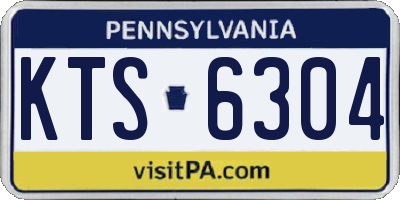 PA license plate KTS6304