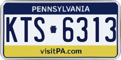 PA license plate KTS6313