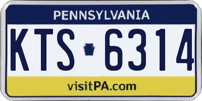 PA license plate KTS6314
