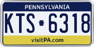 PA license plate KTS6318