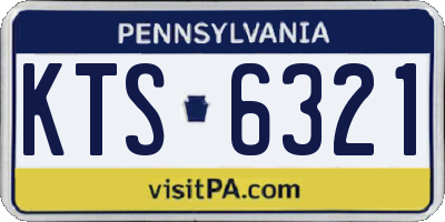 PA license plate KTS6321