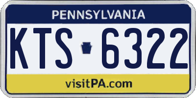 PA license plate KTS6322