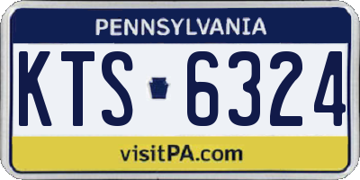 PA license plate KTS6324