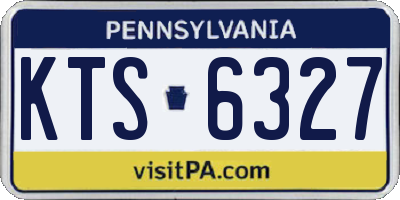 PA license plate KTS6327