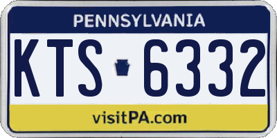 PA license plate KTS6332